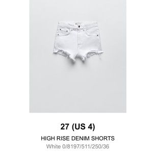 Zara white jean shorts
